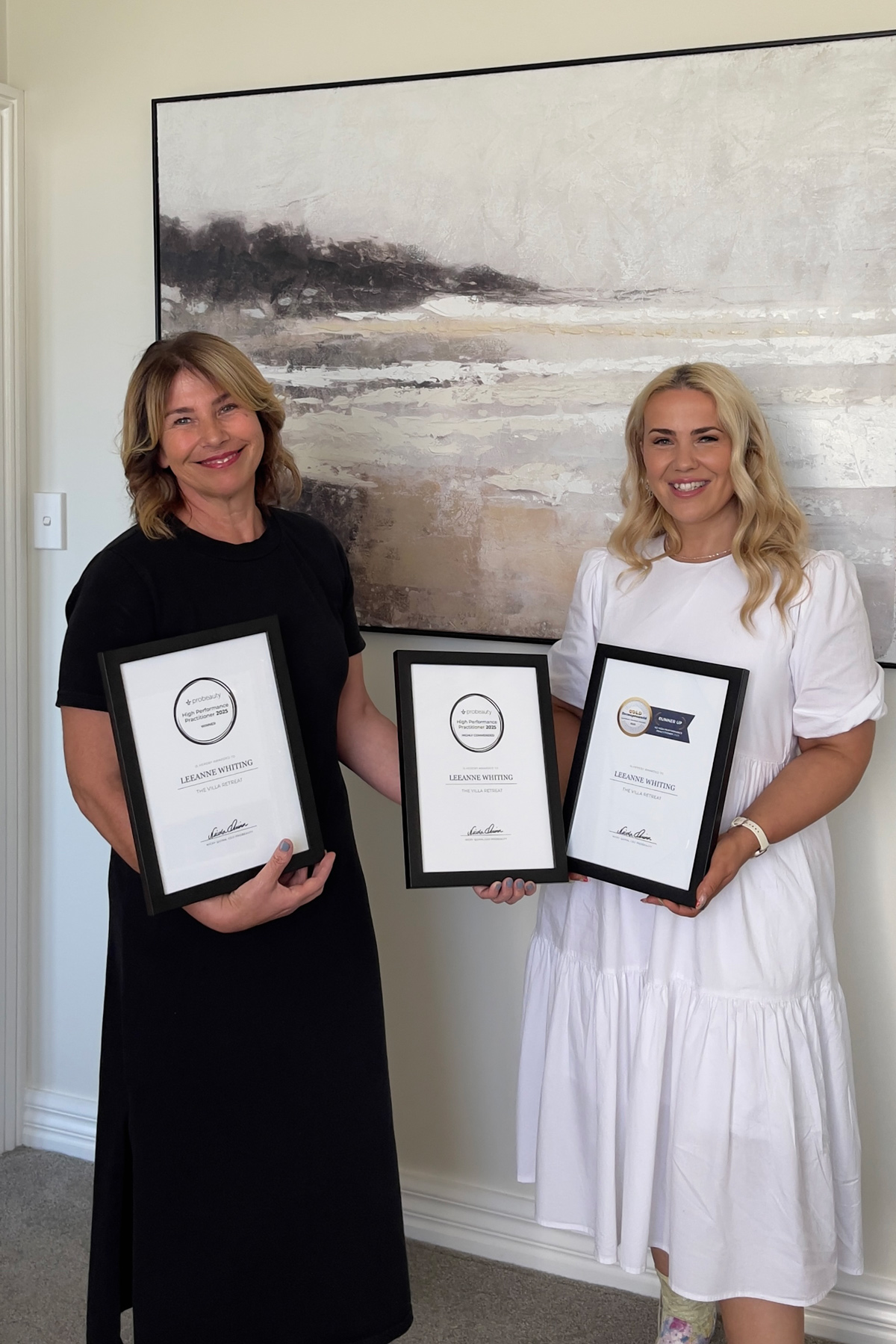 Leeanne Whiting accepting industry awards, 2025